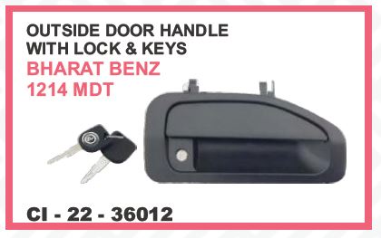 OUTSIDE DOOR HANDLE WITH LOCK & KEYS BHARAT BENZ 1214 MDT
