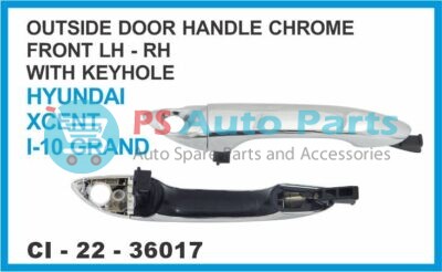 OUTSIDE DOOR HANDLE HYUNDAI XCENT,I-10 GRAND CHROME FRONT RH ONLY WITH KEYHOLE