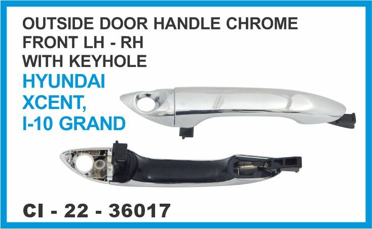 OUTSIDE DOOR HANDLE HYUNDAI XCENT,I-10 GRAND CHROME FRONT RH ONLY WITH KEYHOLE