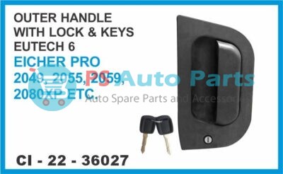 OUTER HANDLE WITH LOCK & KEYS EUTECH 6 EICHER PRO 2049 MINI TRUCK