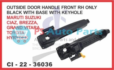OUTSIDE DOOR HANDLE WITH BASE BLACK FRONT RH ONLY WITH KEYHOLE MARUTI SUZUKI CIAZ SUITABLE FOR TOYOT