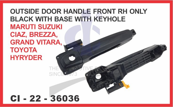 OUTSIDE DOOR HANDLE WITH BASE BLACK FRONT RH ONLY WITH KEYHOLE MARUTI SUZUKI CIAZ SUITABLE FOR TOYOT