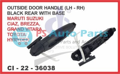 OUTSIDE DOOR HANDLE WITH BASE BLACK REAR LH - RH MARUTI SUZUKI CIAZ SUITABLE FOR TOYOTA HYRYDER /GRA