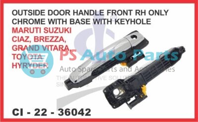OUTSIDE DOOR HANDLE WITH BASE CHROME FRONT RH ONLY WITH KEYHOLE MARUTI SUZUKI CIAZ SUITABLE FOR TOYO