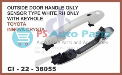 36055.jpeg OUTSIDE DOOR HANDLE ONLY SENSOR TYPE (WHITE) RH ONLY WITH KEYHOLE TOYOTA INNOVA CRYSTA