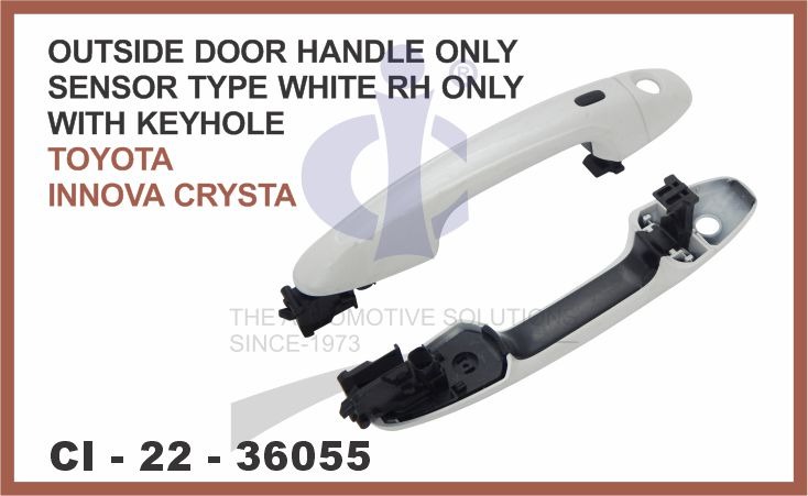 OUTSIDE DOOR HANDLE ONLY SENSOR TYPE (WHITE) RH ONLY WITH KEYHOLE TOYOTA INNOVA CRYSTA