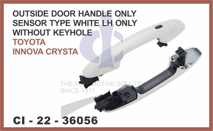 OUTSIDE DOOR HANDLE ONLY SENSOR TYPE (WHITE) LH ONLY WITHOUT KEYHOLE TOYOTA INNOVA CRYSTA