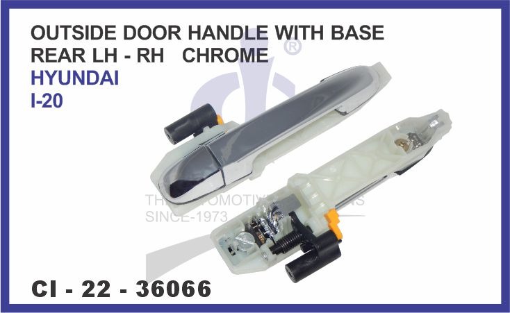 OUTSIDE DOOR HANDLE WITH BASE (CHROME) REAR RH - LH HYUNDAI I-20