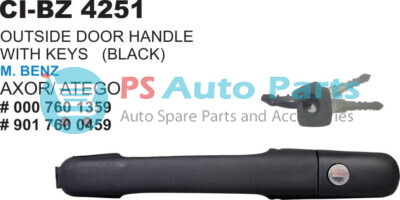 OUTER DOOR HANDLE WITH KEYS BHARAT BENZ (M BENZ)  HEAVY DUTY  (BLACK)