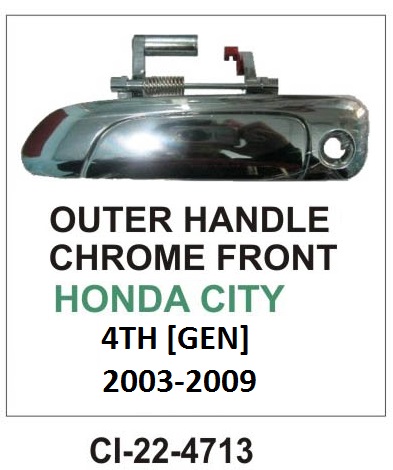 OUTER HANDLE HONDA CITY ZX  4TH GENERATION FRONT CHROME