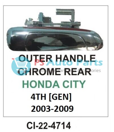 OUTER HANDLE HONDA CITY ZX  4TH GENERATION REAR CHROME