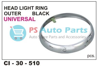 OUTER HEAD LIGHT RING BLACK UNIVERSAL, AMB