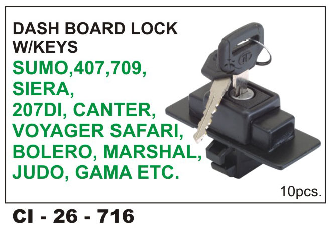 DB  LOCK W/KEY SUMO, MARSHAL, JUDO ,GAMA,TATA,MAHINDRA