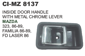 INSIDE DOOR HANDLE WITH METAL CHROME LEVER MAZDA