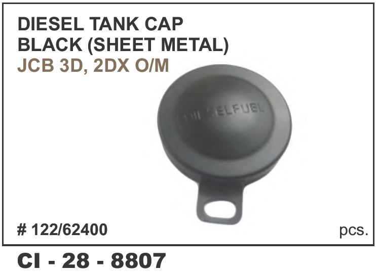 8807.jpg DIESEL TANK CAP BLACK SHEET JCB 3D,2DX OLD MODEL