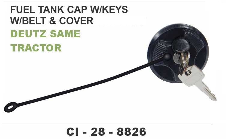 8826.jpg FUEL TANK CAP WITH KEYS WITH BELT AND COVER DEUTZ SAME TRACTOR