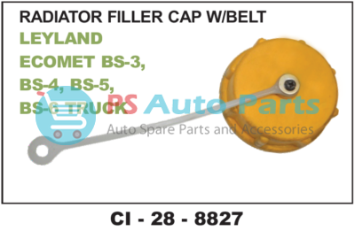 8827.png RADIATOR FILLER CAP W/BELT LEYLAND ECOMET ( BS3, BS5,BS6 TRUCK )