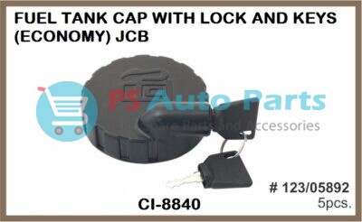 FUEL TANK CAP WITH LOCK AND KEYS (ECONOMY) JCB