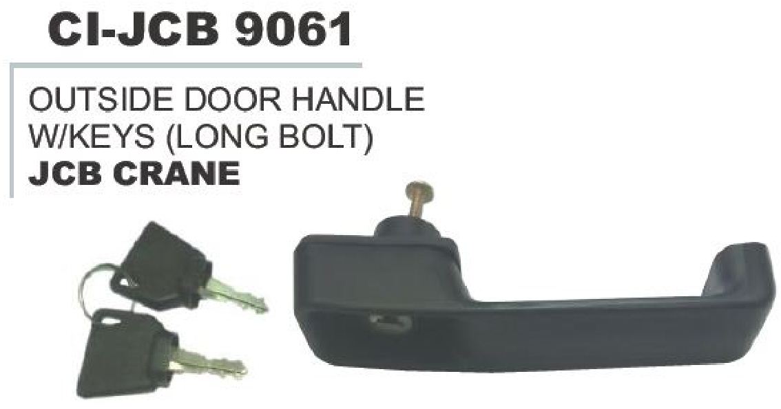 OUTER HANDLE W/KEYS (LONG BOLT) JCB CRANE