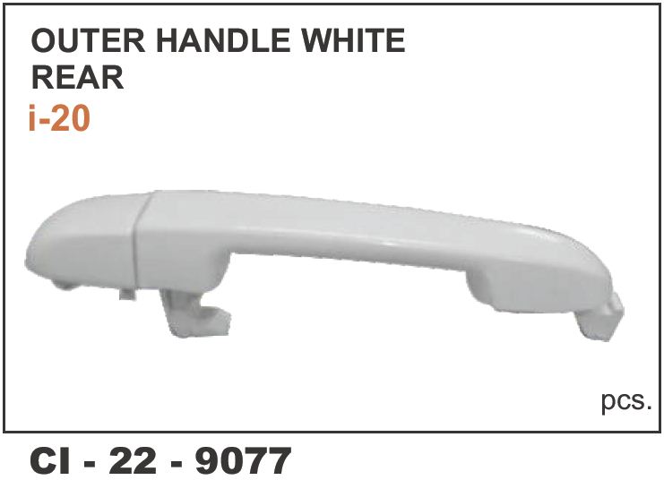 OUTER HANDLE I-20 WHITE REAR