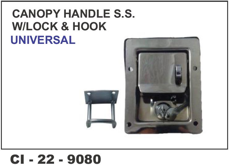 CANOPY HANDLES W/LOCK &HOOK SS.UNIVERSAL