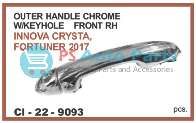 OUTER HANDLE CHROME W/KEYHOLE FRONT RH INNOVA CRYSTA, FORTUNER
