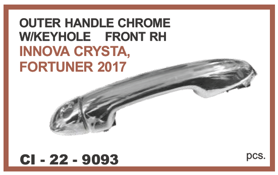 OUTER HANDLE CHROME W/KEYHOLE FRONT RH INNOVA CRYSTA, FORTUNER