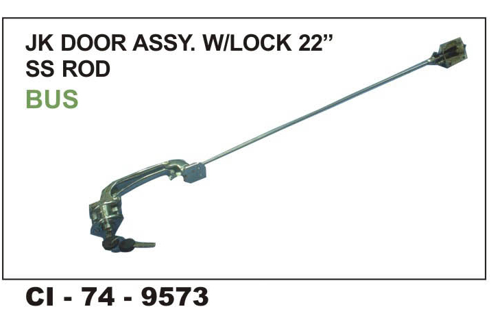 JK DOOR ASSY WITH LOCK  22 INCH SS ROAD BUS