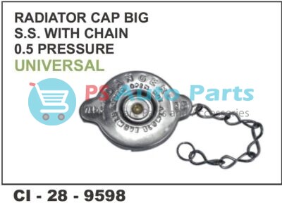 9598.jpg RADIATOR CAP BIG SS WITH CHAIN, UNIVERSAL