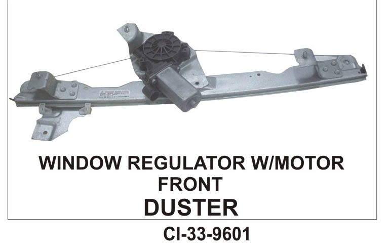 WINDOW REGULATOR ASSY DUSTER POWER W/MOTOR FRONT