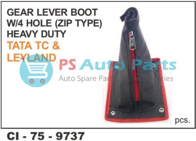 GEAR LEVER BOOT 4/HOLE ZIP TYP HVY DTY TATA,LEYLAND