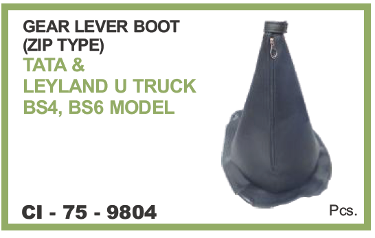 9804.png GEAR LEVER BOOT ZIP TYPE TATA, LEYLAND, U TRUCK (BS4, BS6 )