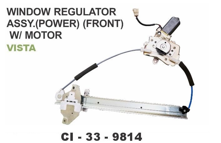WINDOW REGULATOR ASSY POWER (FRONT) W/MOTOR VISTA