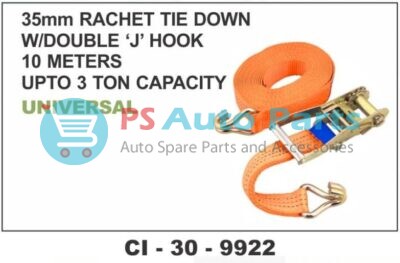 9922.jpg 35MM RATCHET TIE DOWN W/DBL J-HOOK 3 TON