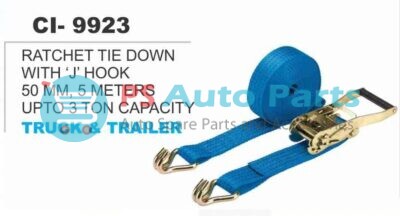 RATCHET TIE DOWN WITH 'J' HOOK 50 MM,5 METERS UPTO 3 TON CAPACITY TRUCK&TRAILER