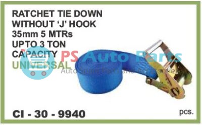9940.jpeg RATCHET TIE DOWN WITHOUT J HOOK 35MM 5MTR UPTO 3 TON CAPACITY UNIVERSAL