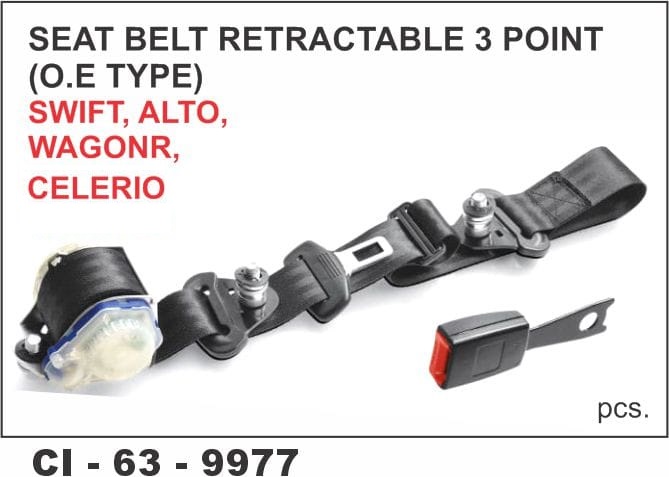 RETRACTABLE SEAT BELT 3 POINTS  FOR ALTO, WAGON-R, SWIFT,CELERIO (OE TYPE)