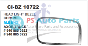 10722.png HEAD LIGHT BEZEL CHROME M.BENZ R AXOR TRUCK