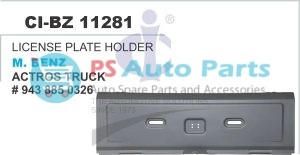 LICENSE PLATE HOLDER MBENZ ACTROS TRUCK