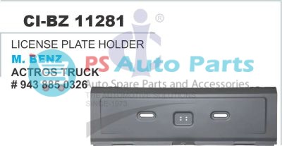 LICENSE PLATE HOLDER MBENZ ACTROS TRUCK
