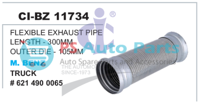 FLEXIBLE EXHAUST PIPE LENGTH-300MM OUTER DIE-105MM MBENZ TRUCK
