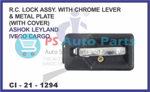 RC LOCK ASSY WITH CHROME LEVER AND METAL PLATE (WITH COVER) SUITABLE FOR LEYLAND IVECO CARGO