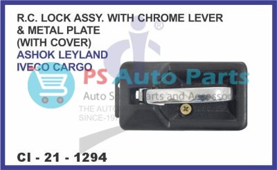 RC LOCK ASSY WITH CHROME LEVER AND METAL PLATE (WITH COVER) SUITABLE FOR LEYLAND IVECO CARGO