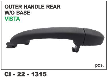OUTER HANDLE W/O BASE VISTA REAR (TATAPASSENGER)