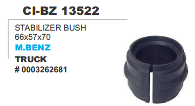 STABILIZER BUSH 60X57X70 BENZ TRUCK