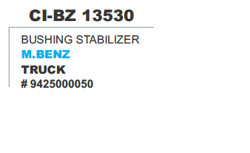 BUSHING STABILIZER M.BENZ TRUCK