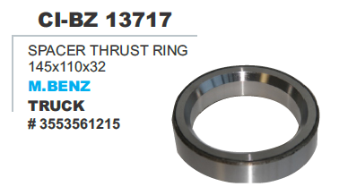 SPACER THRUST RING 145X110X32 M.BENZ TRUCK