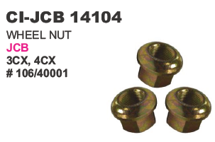 "WHEEL NUT J C B 3CX,4CX"