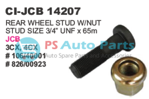 "REAR WHEEL STUD W/NUT STUD SIZE 3/4"" UNF X 65M REAR WHEEL STUD W/NUT STUD SIZE 3/4"" UNF X 65M J C B 3CX,4CX3CX,4CX"