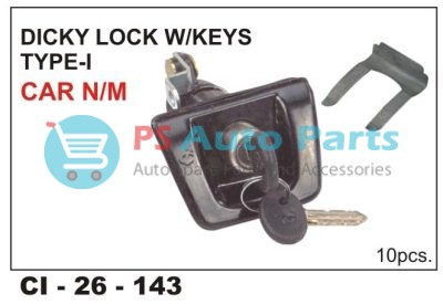 DICKY LOCK W/KEY CAR TYPE-1